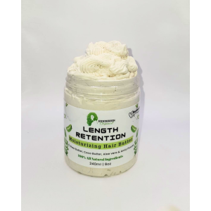 Length Retention Moisturizing Hair Butter 100% All-Natural Hair Butter w/ Shea butter, Coco butter, Aloe vera & Amla Powder