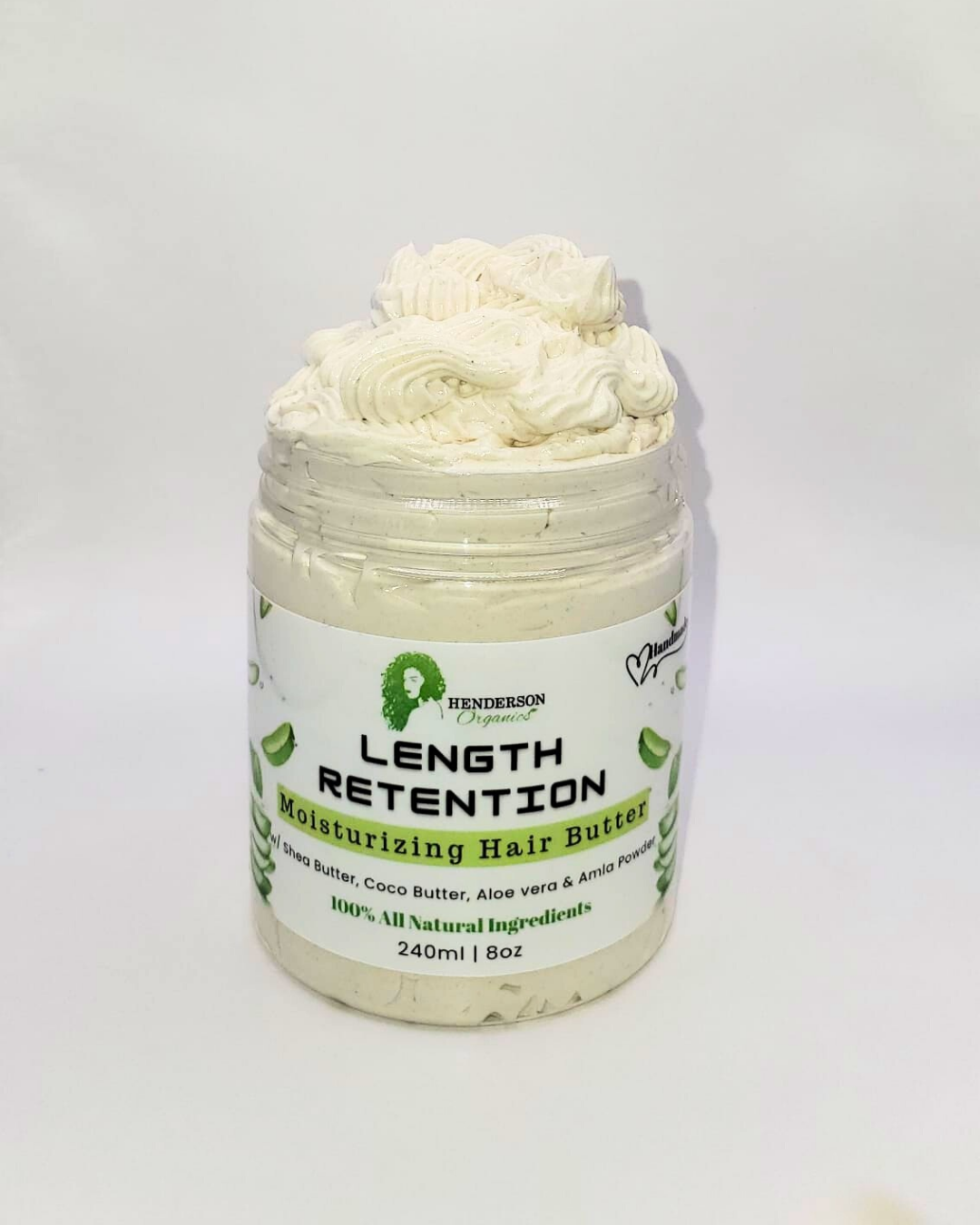 Length Retention Moisturizing Hair Butter 100% All-Natural Hair Butter w/ Shea butter, Coco butter, Aloe vera & Amla Powder